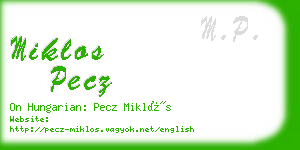 miklos pecz business card